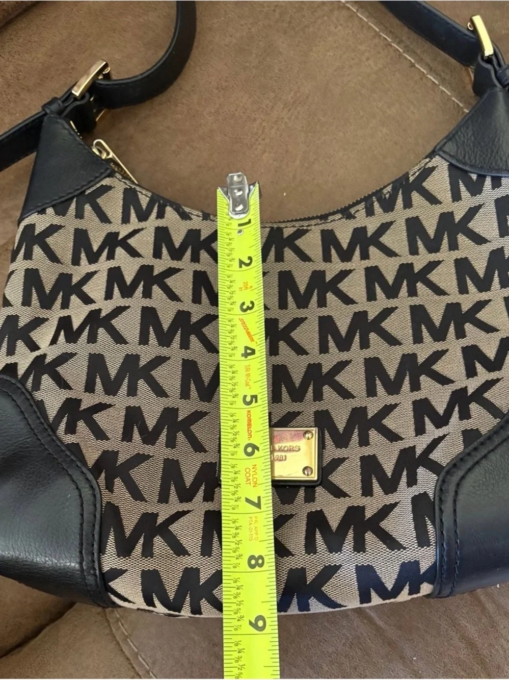 Michael Kors Black MK Logo Shoulder Bag